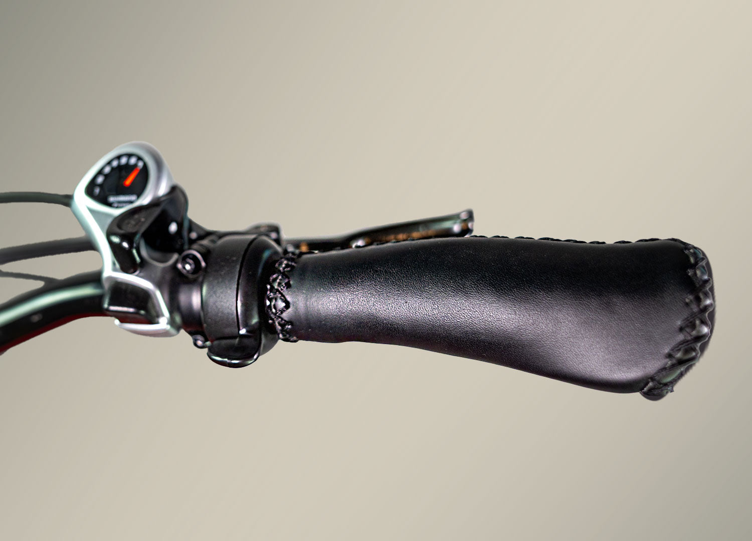 Stitched Leatherette Handlbar Grips